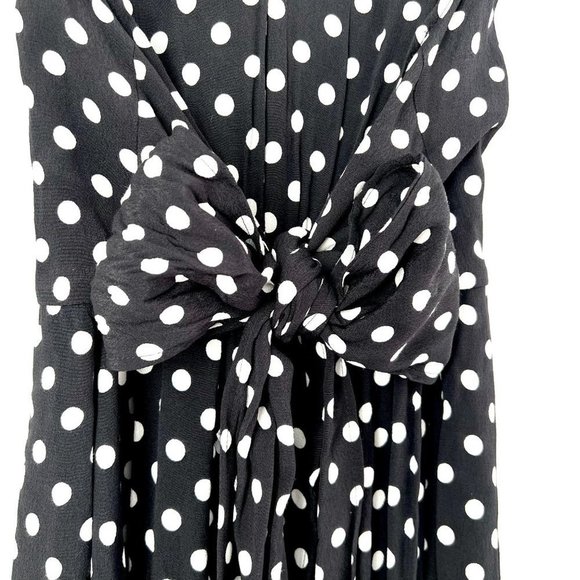 Kate Spade NWT Lia Dot Jumpsuit Wide Leg Black White Polka Dot Size 2 - Picture 11 of 11